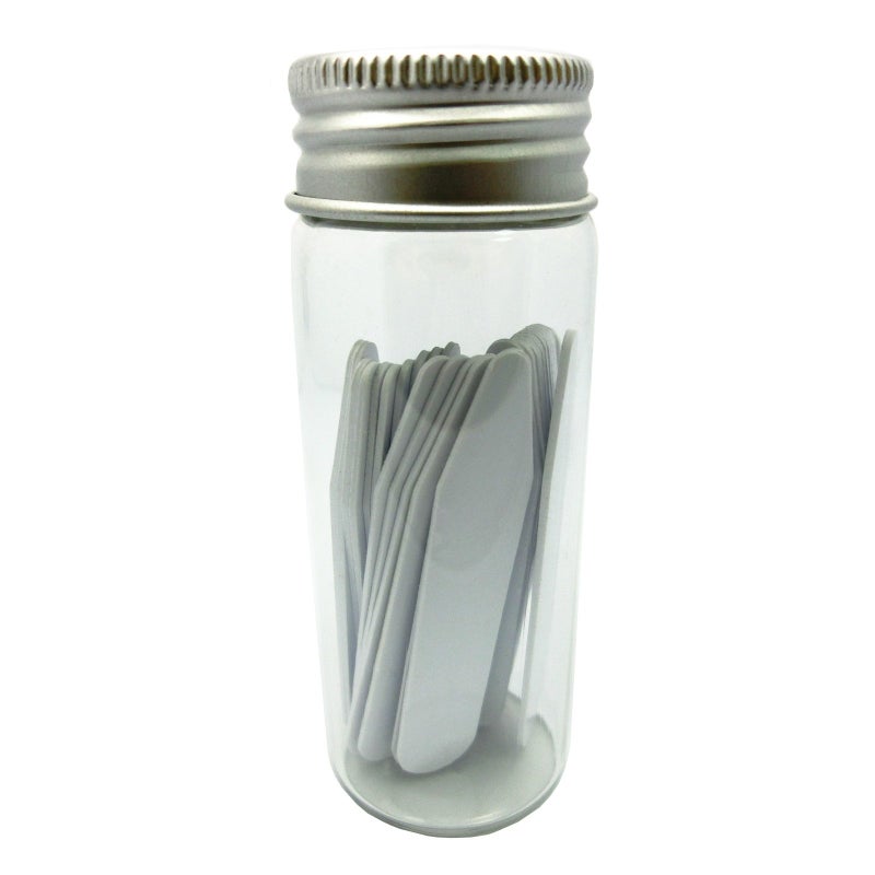 Lary 28 Pcs Plastic Collar Bones Shirt Stays in Glass Bottle Length 2 inches - Image 4